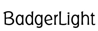 BadgerLight Font Image