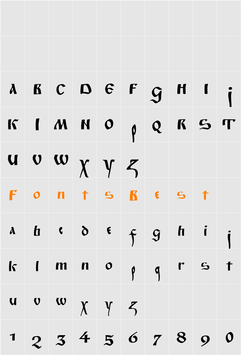 Fita_Poluustav Character Map