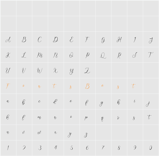 beautyfriday Character Map