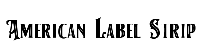 American Label Strip Font Image