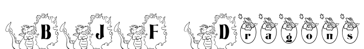 BJF Dragons Font Image