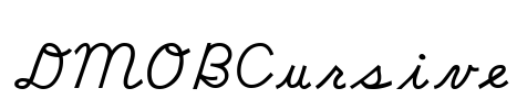 DMOBCursive Font Image