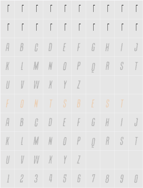 Containment Sparkle Character Map