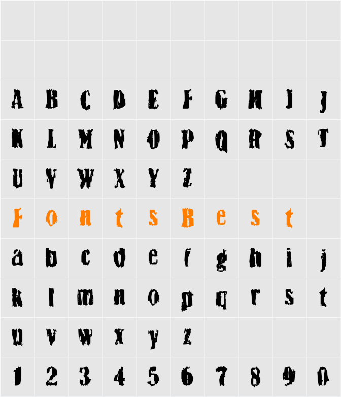 BN-Yiftach Character Map