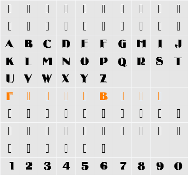 BinnerDIn1 Character Map