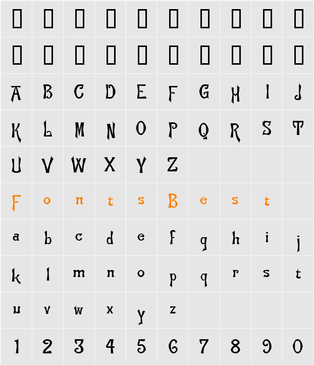 FlemishC Character Map