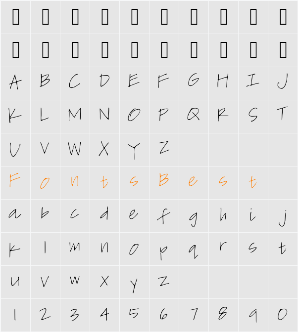 Daily_Natalie Character Map