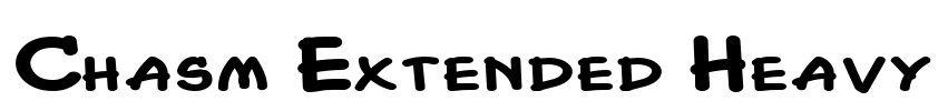 Chasm Extended Heavy Font Image