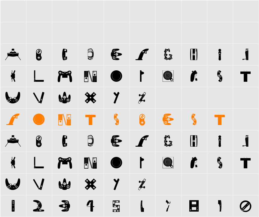 Consolefont Character Map