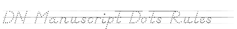 DN Manuscript Dots Rules Font Image