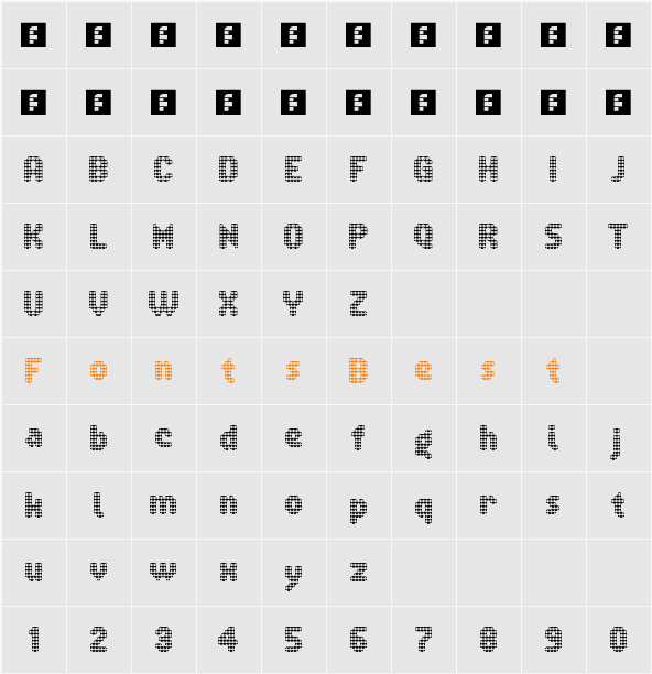 Fish Scales Character Map