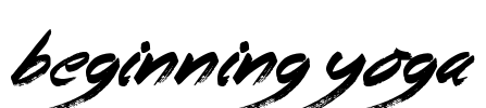Beginning Yoga Font Image