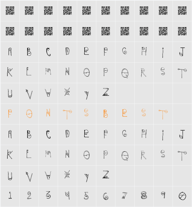 CrazyEyes Character Map