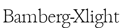 Bamberg-Xlight Font Image