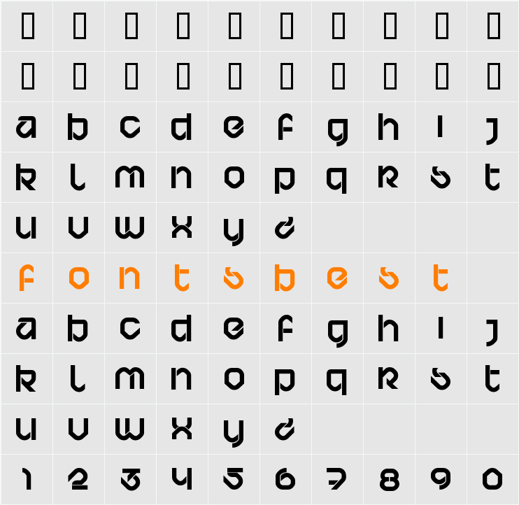BD Bardust Character Map