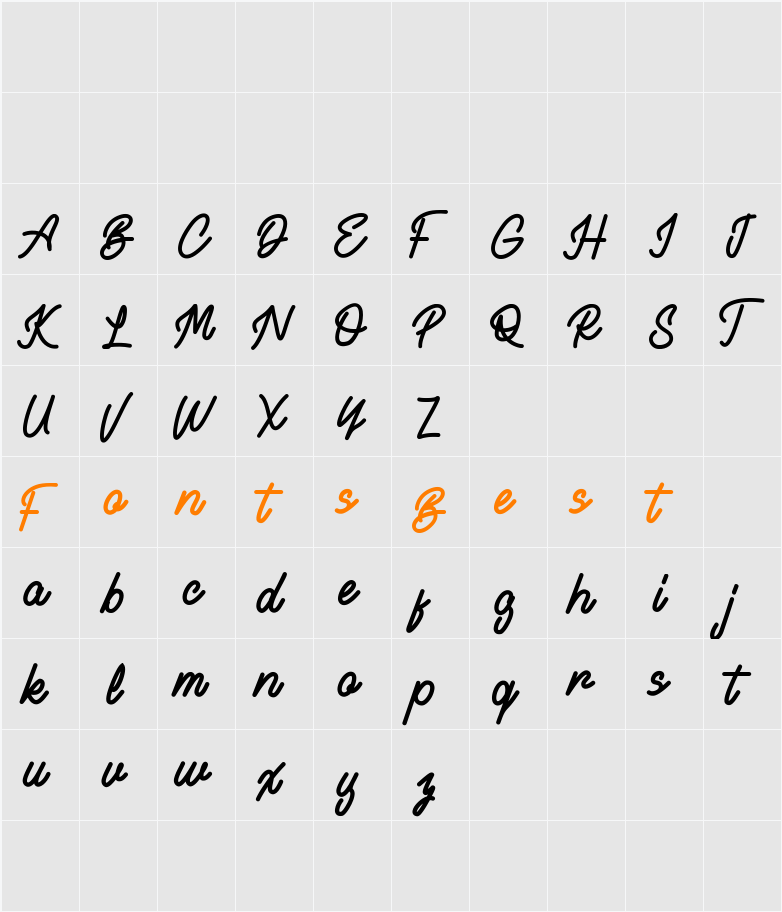 Alvaro FREE Character Map
