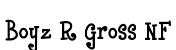Boyz R Gross NF Font Image