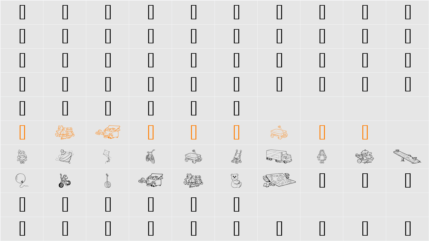 GE A Childs World Character Map