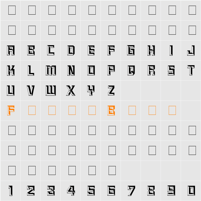 Beveled Character Map