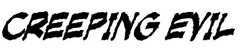 Creeping Evil Font Image