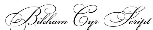 Bikham Cyr Script