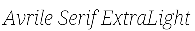 Avrile Serif ExtraLight