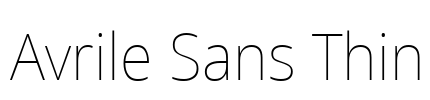 Avrile Sans Thin Font Image
