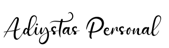 Adiystas Personal Font Image