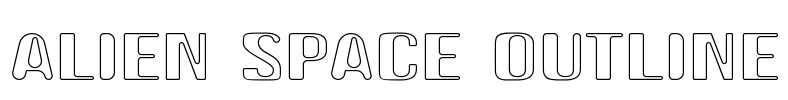 Alien Space Outline Font Image