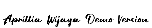 Aprillia Wijaya Demo Version Font Image