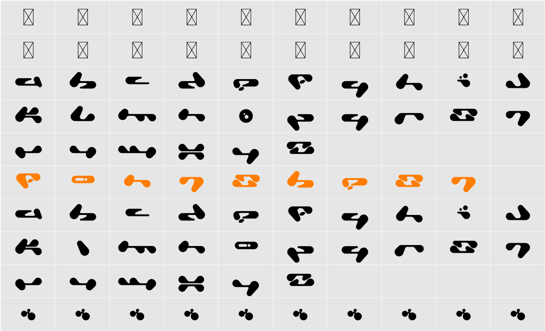 Kilo Character Map