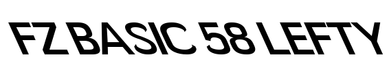 FZ BASIC 58 LEFTY Font Image