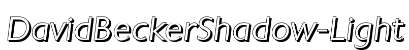 DavidBeckerShadow-Light Font Image