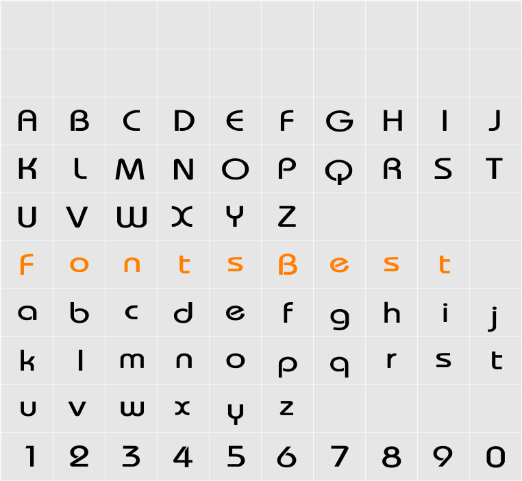 Bauhaus-Thin Wide Character Map