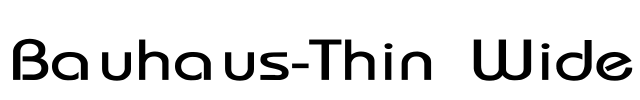Bauhaus-Thin Wide Font Image