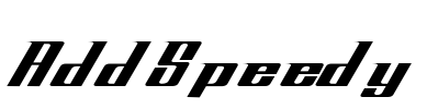 AddSpeedy Font Image