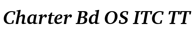 Charter Bd OS ITC TT Font Image