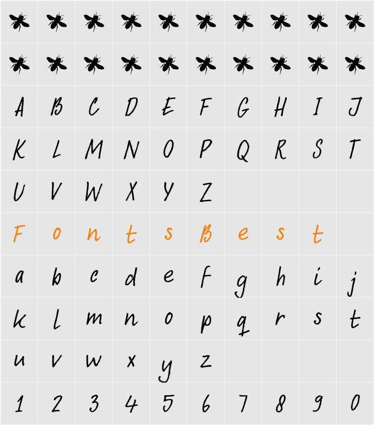 DK Abelia Character Map