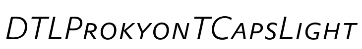 DTLProkyonTCapsLight Font Image