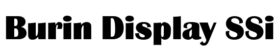 Burin Display SSi Font Image