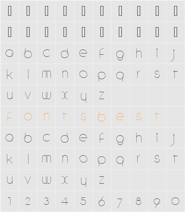CircleD Character Map