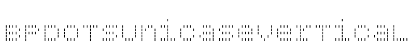 BPdotsUnicaseVertical Font Image