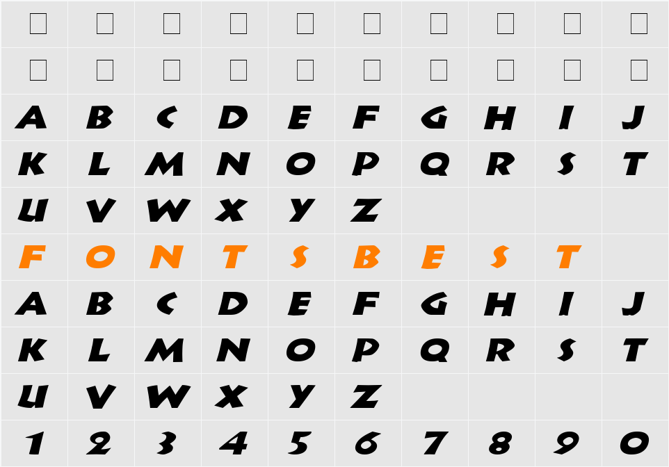 Indy Wide Character Map