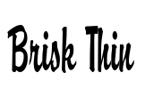 Brisk Thin Font Image