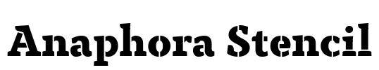 Anaphora Stencil Font Image