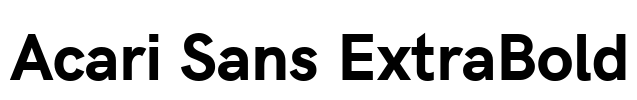 Acari Sans ExtraBold Font Image