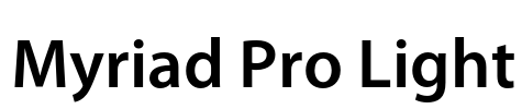 Myriad Pro Light