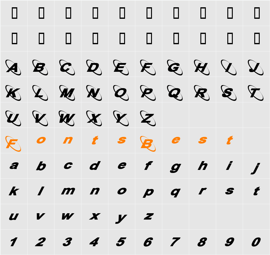 JI-Mender Character Map