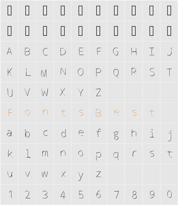 Abirhand one Character Map