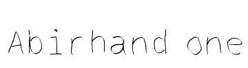 Abirhand one Font Image